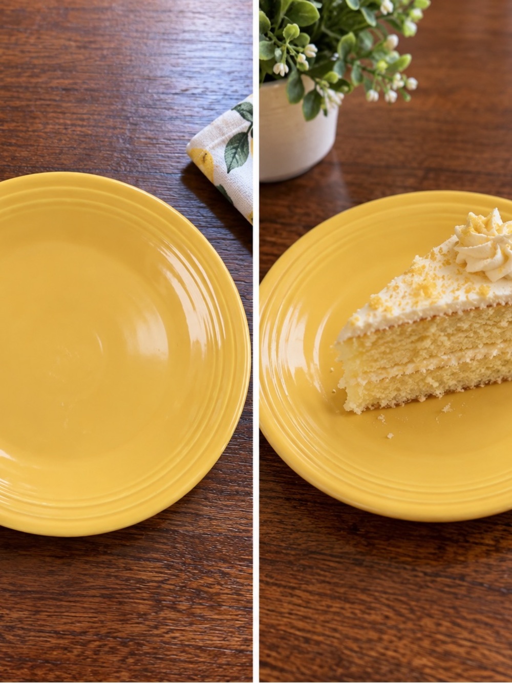 Fiesta Yellow Ceramic Serving Plate